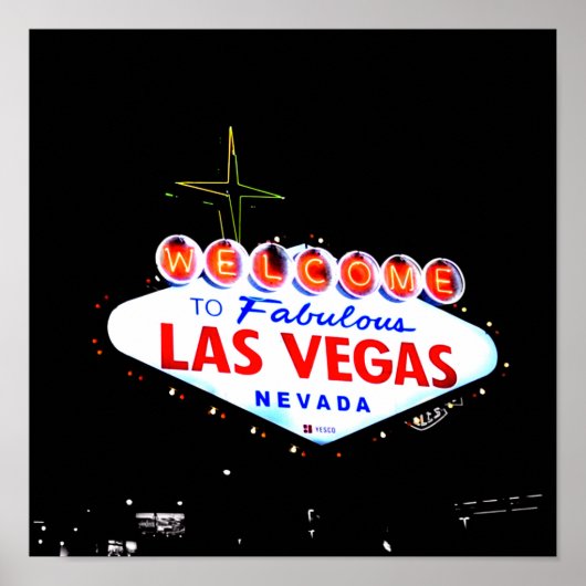 Welkom in Fabuous Las Vegas Nevada Sin City Poster (Voorkant)