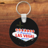 Welkom in Fabuous Las Vegas Nevada Sin City Sleutelhanger (Voorkant)
