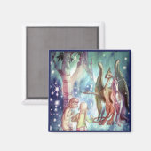Welkom in Fairyland Square Magnet (Voorkant / Achterkant)