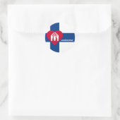 Welkom in Finland CC0846 Vluchtelingen Ronde Sticker (Tas)