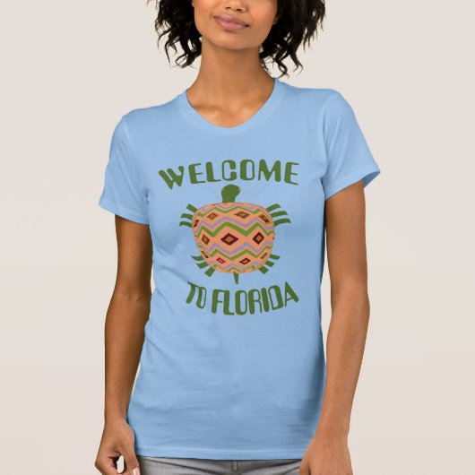 WELKOM IN FLORIDA, Abstracte schildpad T-shirt (Voorkant)