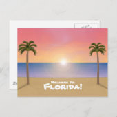 Welkom in Florida: Beach Scene Briefkaart (Voorkant / Achterkant)
