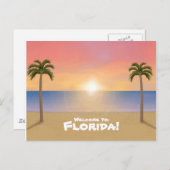 Welkom in Florida: Beach Scene Briefkaart (Voorkant / Achterkant)