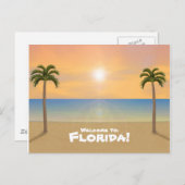 Welkom in Florida: Beach Scene Briefkaart (Voorkant / Achterkant)