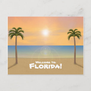 Welkom in Florida: Beach Scene Briefkaart