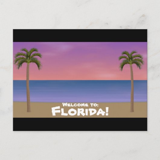 Welkom in Florida: Beach Scene Briefkaart (Voorkant)