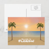 Welkom in Florida: Beach Scene Briefkaart (Voorkant / Achterkant)