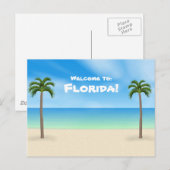 Welkom in Florida: Beach Scene Briefkaart (Voorkant / Achterkant)