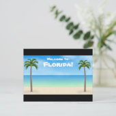 Welkom in Florida: Beach Scene Briefkaart (Staand voorkant)