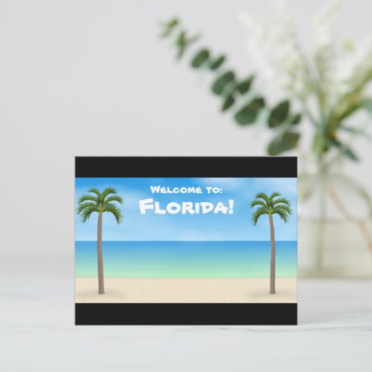 Welkom in Florida: Beach Scene Briefkaart (Staand voorkant)
