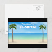 Welkom in Florida: Beach Scene Briefkaart (Voorkant / Achterkant)