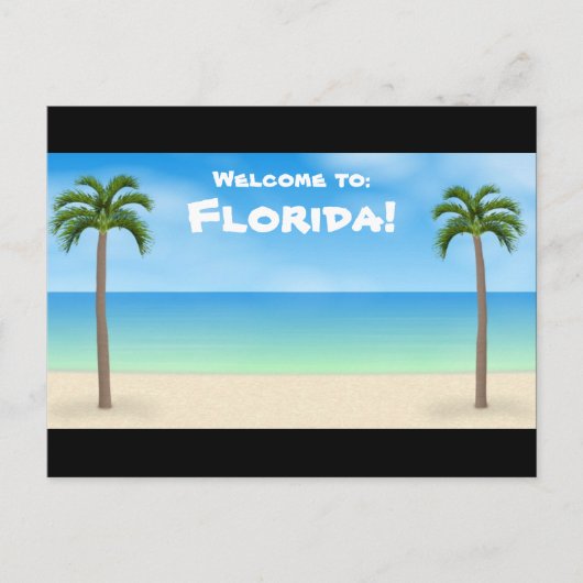 Welkom in Florida: Beach Scene Briefkaart (Voorkant)