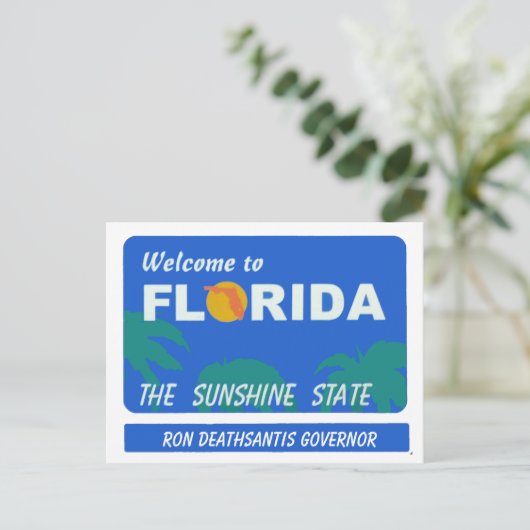 Welkom in Florida Jouw tekst Briefkaart (Staand voorkant)