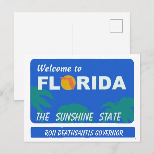 Welkom in Florida Jouw tekst Briefkaart (Voorkant / Achterkant)