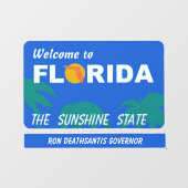Welkom in Florida Jouw tekst Raamsticker (Vel)
