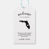 Welkom in Florida | Kalligrafie Huwelijk Cadeaulabel (Voorkant)