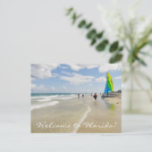 Welkom in Florida/oceaan en strand Briefkaart (Staand voorkant)