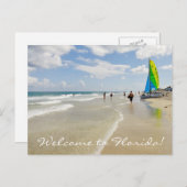 Welkom in Florida/oceaan en strand Briefkaart (Voorkant / Achterkant)