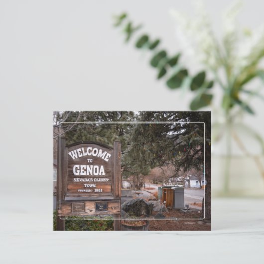 Welkom in Genua, Nevada Briefkaart (Staand voorkant)