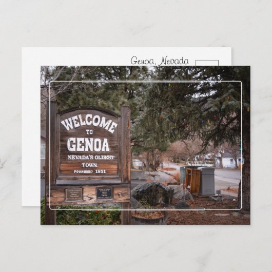 Welkom in Genua, Nevada Briefkaart (Voorkant / Achterkant)