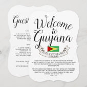Welkom in Guyana | Bestemming Huwelijk Aangepast Kaart (Voorkant / Achterkant)