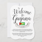 Welkom in Guyana | Bestemming Huwelijk Aangepast Kaart (Voorkant)