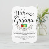 Welkom in Guyana | Bestemming Huwelijk Aangepast Kaart (Staand voorkant)