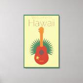 Welkom in Hawaii Ukulele Retro Canvas Afdruk (Voorkant)