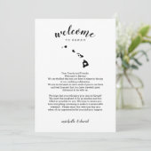 Welkom in Hawaii | Wedbrief en reisroute (Staand voorkant)