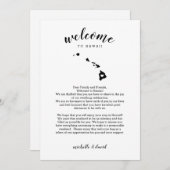 Welkom in Hawaii | Wedbrief en reisroute (Voorkant / Achterkant)