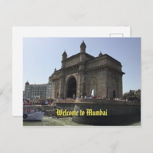 Welkom in het briefkaart van Mumbai (Voorkant / Achterkant)