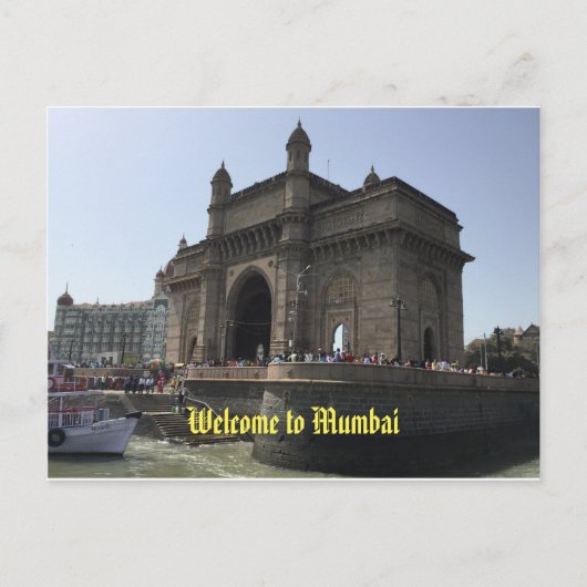Welkom in het briefkaart van Mumbai (Voorkant)
