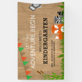Welkom in het dierenavontuur Kindergarten Spandoek (Verticaal)