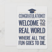 Welkom in het echte Afstuderen Kaart (Voorkant / Achterkant)