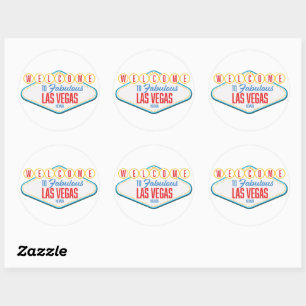 Welkom in het fabuleuze Las Vegas Ronde Sticker