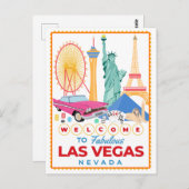 Welkom in het fantastische Las Vegas Briefkaart (Voorkant / Achterkant)