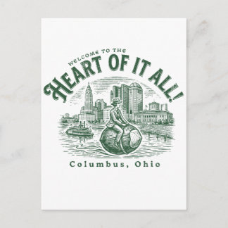 Welkom in het hart van het geheel Columbus City Oh Briefkaart