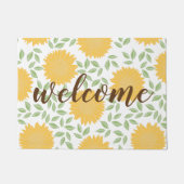 Welkom in het heldere landelijke zonnebloempatroon deurmat (Voorkant)