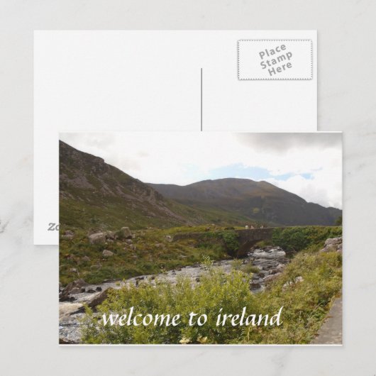 welkom in het ierse briefkaart (Voorkant / Achterkant)