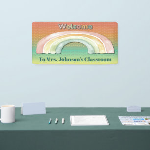 Welkom in het klaslokaal van de Regenboog School Spandoek