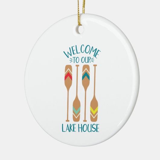 Welkom in het meer keramisch ornament (Links)