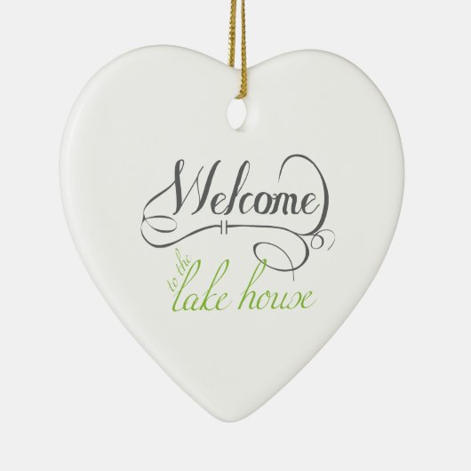 Welkom in het meer keramisch ornament (Rechts)