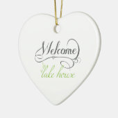 Welkom in het meer keramisch ornament (Links)