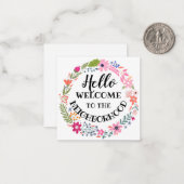 welkom in het nieuwe thuis in de buurt notitiekaartje (Voorkant / Achterkant in situ)