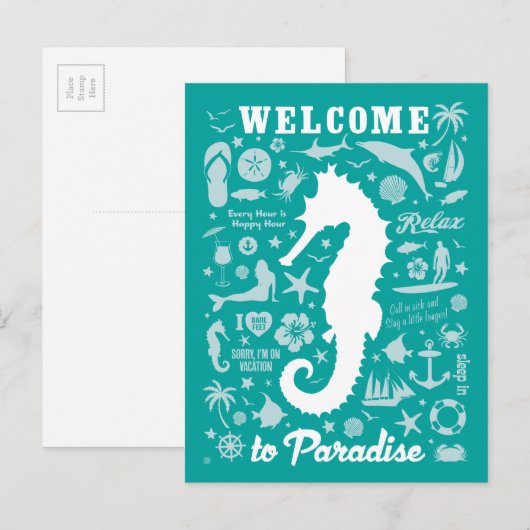 Welkom in het Paradijs Briefkaart (Voorkant / Achterkant)