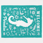Welkom in het Paradijs Fleece Deken (Voorkant (Horizontaal))