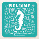 Welkom in het Paradijs Kartonnen Onderzetters (Voorkant)