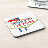 Welkom in het prachtige Kerstmis in Las Vegas Bier Onderzetter (Linkerzijde)