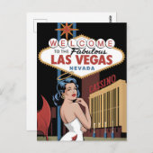 Welkom in het prachtige Las Vegas Nevada Briefkaart (Voorkant / Achterkant)