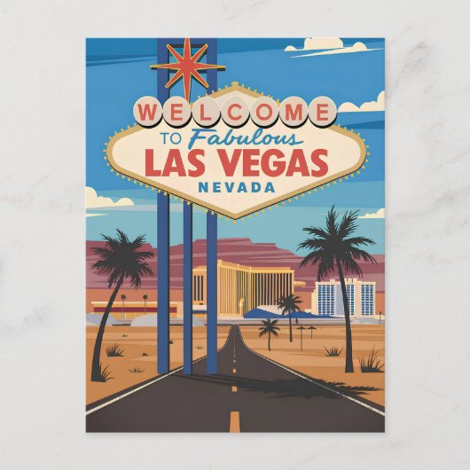 Welkom in het prachtige Las Vegas Nevada Briefkaart (Voorkant)